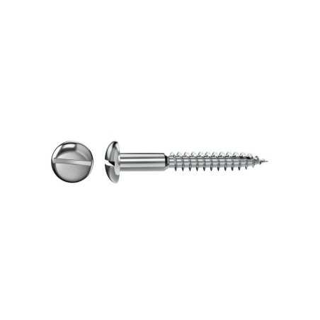 Lot de 6 Vis Acier Tête Ronde Standers Diam.6 Mm X L.60 Mm
