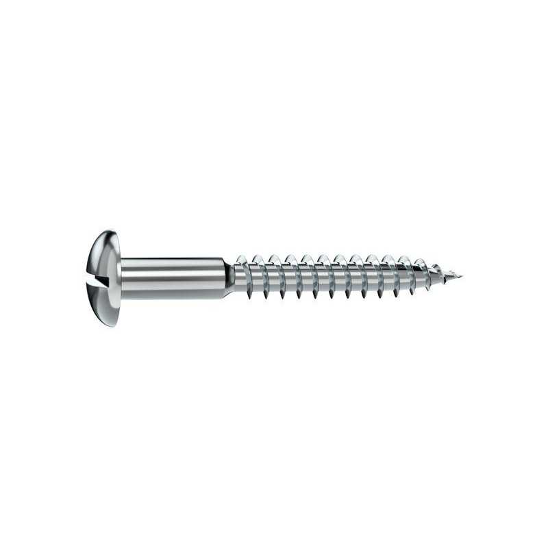 Lot de 20 Vis Acier Tête Ronde Standers Diam.4 Mm X L.40 Mm
