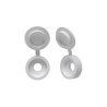 Lot de 10 Cache-Vis Plastique Blanc Standers