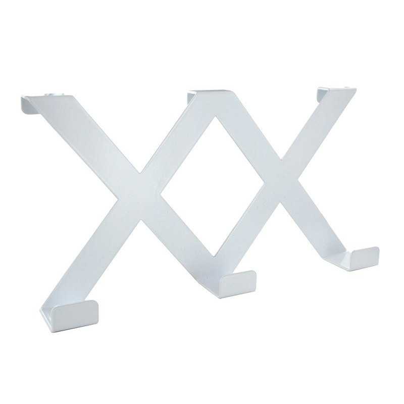 Portemanteau Cime Zig Zag à Suspendre Acier Blanc