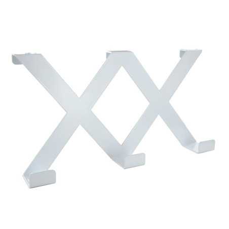 Portemanteau Cime Zig Zag à Suspendre Acier Blanc