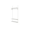 Crémaillère simple en acier H.200 cm entraxe 50 mm