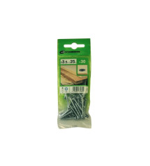 Lot de 30 Vis Acier tête Fraisée Standers Diam.3.5 Mm X L.25 Mm