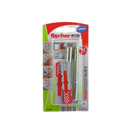 Chevilles Et Vis Duopower Fischer Diam.14 X L.70 Mm