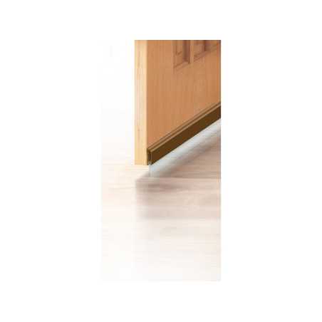 Bas de porte à visser bavetteL. 100 cm marron