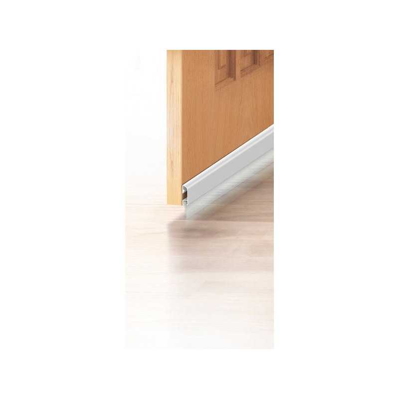 Bas de porte à visser bavette L. 100 cm blanc