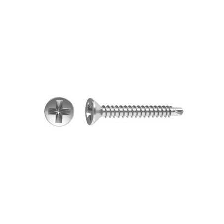 Lot de 20 Vis autoperceuse Acier Tête Fraisée Phillips Standers X L.32 Mm