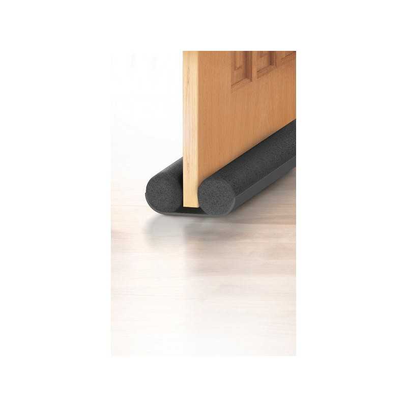 Bas de porte à glisser textile (bourrelet)L.100 cm gris