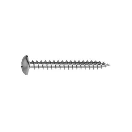 Lot de 25 Vis Acier Tête Ronde Standers Diam.4 Mm X L.35 Mm