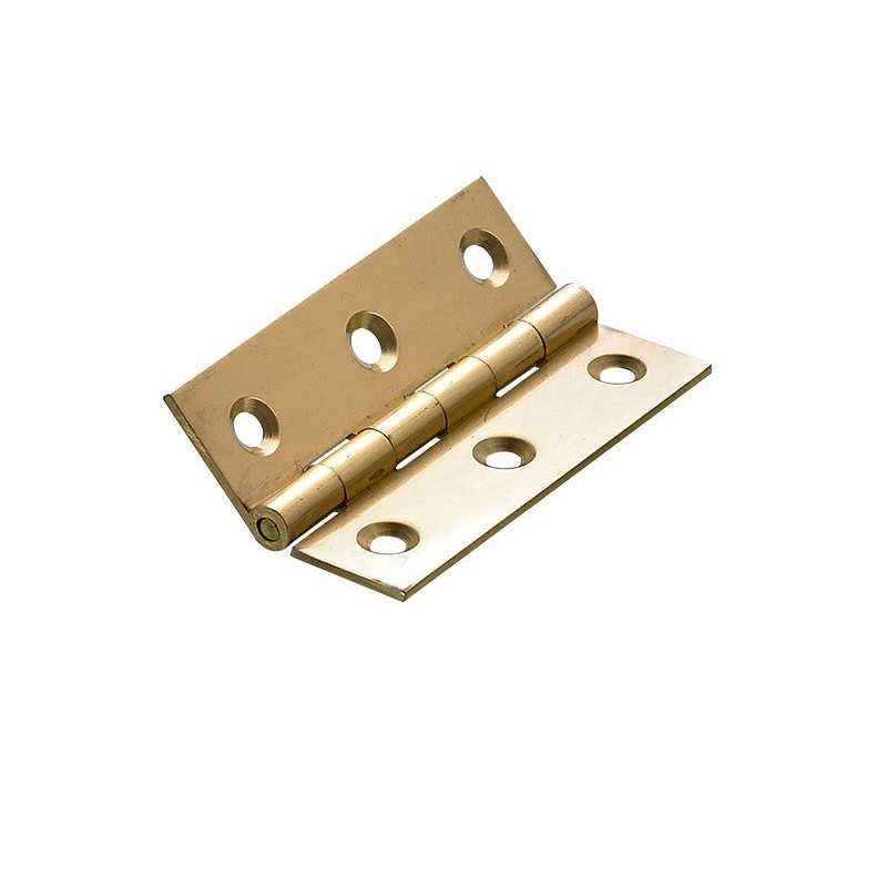 Lot de 2 Paumelles Laiton Pour Meuble Hettich L.64 X L.40 Mm