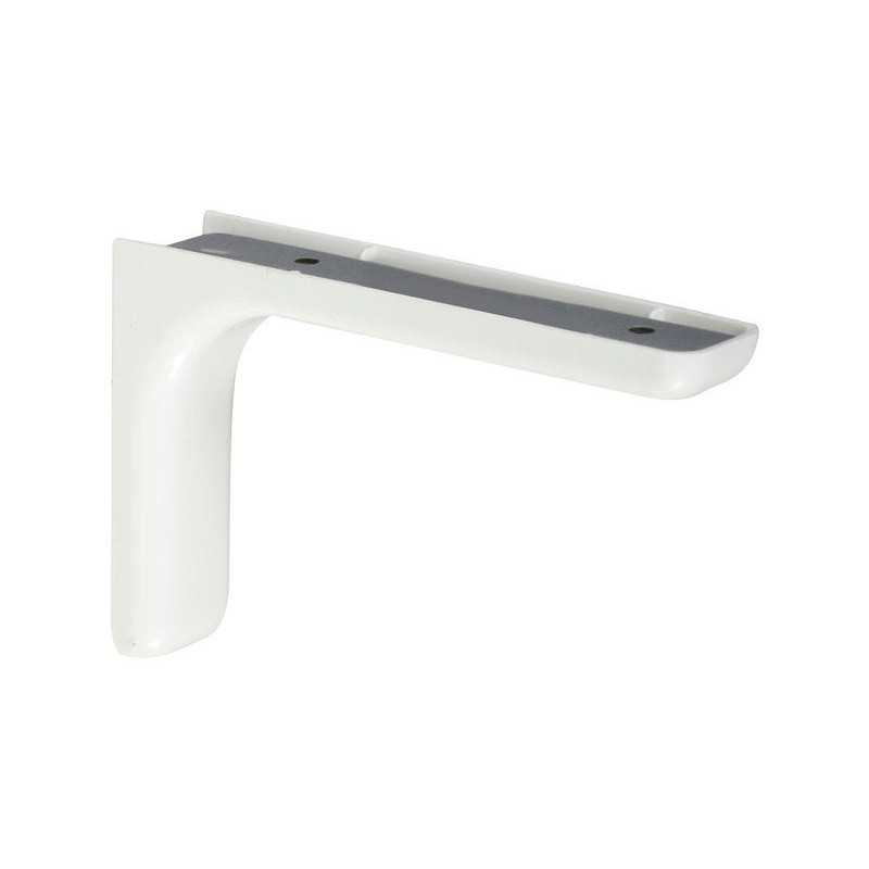 Equerre Léonard Acier Plastifié Blanc H.8 X P.11.7 Cm