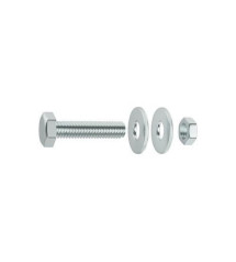 Lot de 15 Boulons tête 6 Pans Acier Zingué L.20 Standers