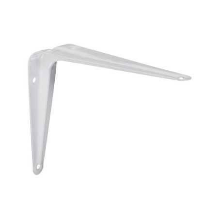 Equerre emboutie acier epoxy blanc H.10 X P.12.5 Cm