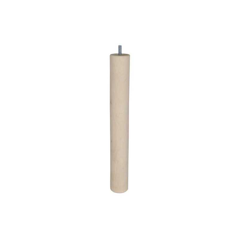 Pied de table Basse Cylindrique Fixe HÃªtre Brut Blanc - Beige - Naturels 36 Cm
