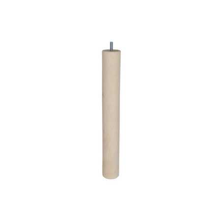 Pied de table Basse Cylindrique Fixe HÃªtre Brut Blanc - Beige - Naturels 36 Cm