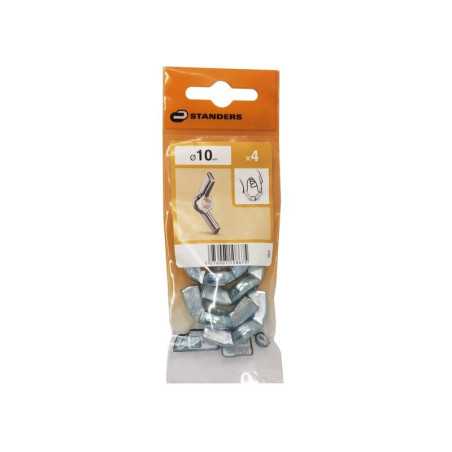 Lot de 4 écrous Oreilles Acier Diam.10 Mm Standers
