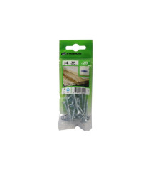 Lot de 25 Vis Acier Tête Fraisée Standers Diam.4 Mm X L.35 Mm