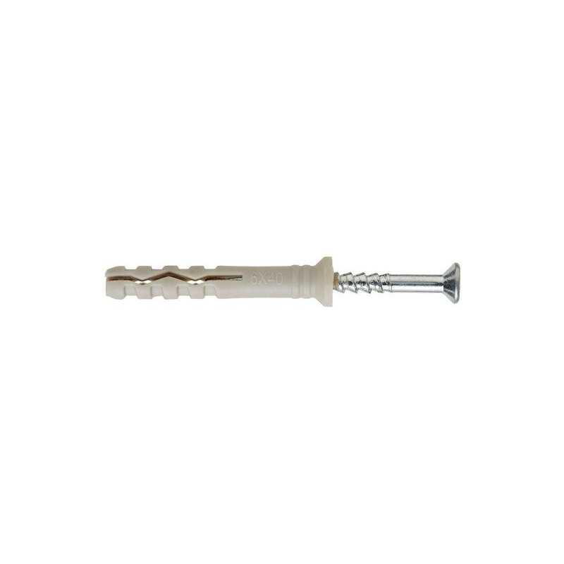 Lot de 60 Chevilles à Frapper Standers Diam.6 X L.40 Mm