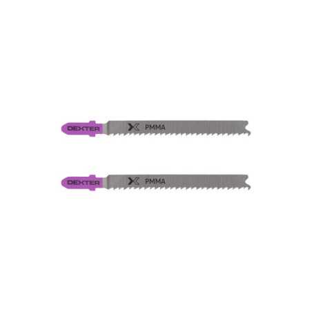 Lot de 2 Lames Pour Plexiglass Et Pvc Dexter Coupe Droite 2-20 Mm