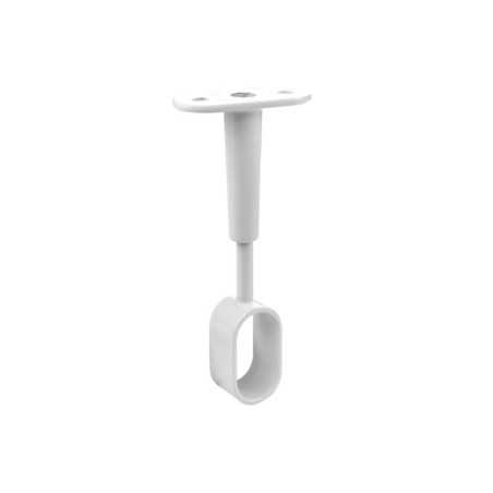 Lot de 1 support de barre de penderie D30 x 15 mm ovale blanc 21.72 m
