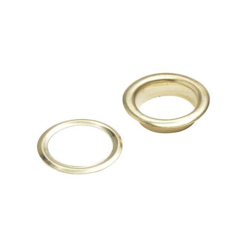 Kit De 25 œillets Laiton Pour Bâche + Outil De Pose - Diamètre 10 Mm