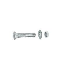 Lot de 15 Boulons Tête Autofraisée Plate Acier Zingué L.40 X Diam.4 Mm Standers