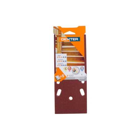 Lot de 5 Garnitures Abrasives Dexter 93 X 230 Mm Grains 120
