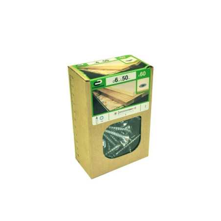 Lot de 60 Vis Acier Tête Fraisée Standers Diam.6 Mm X L.50 Mm