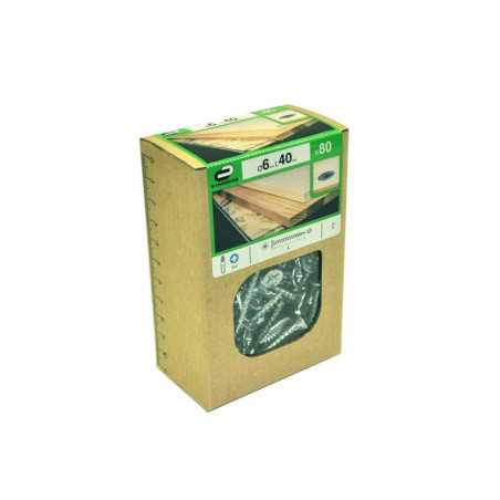 Lot de 80 Vis Acier Tête Fraisée Standers Diam.6 Mm X L.40 Mm