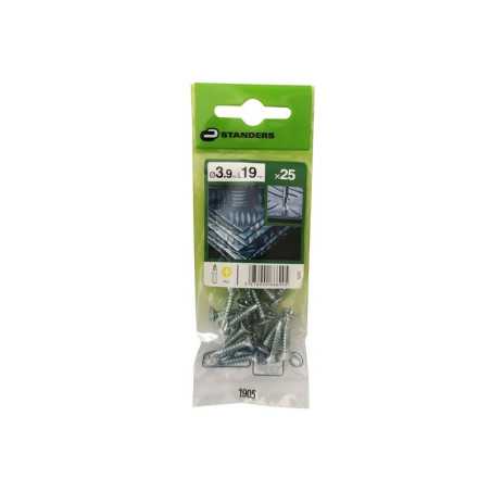 Lot de 25 Vis autoperceuse Acier Tête Fraisée Phillips Standers X L.19 Mm