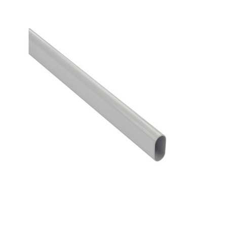 Barre de penderie blanc H.3 x l.200 x P.1.5 cm