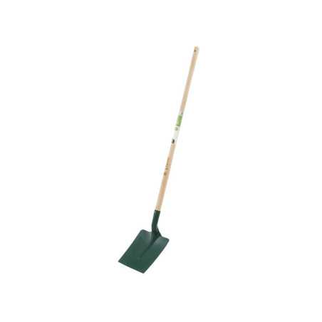 Pelle carrée en acier 25 cm avec une manche en bois 120 Cm