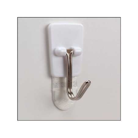 Lot de 3 crochets adhésif plastique pointe métal COMMAND blanc 0.225 kg