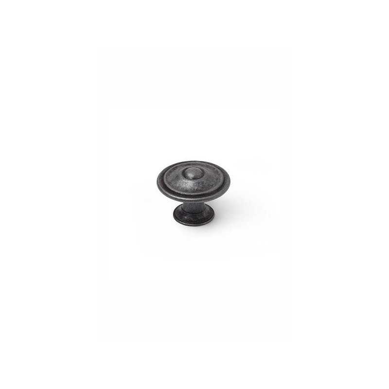 Lot de 4 Boutons De Meuble Rond Zamak Vieilli H.26 X L.35 X P.35 Mm