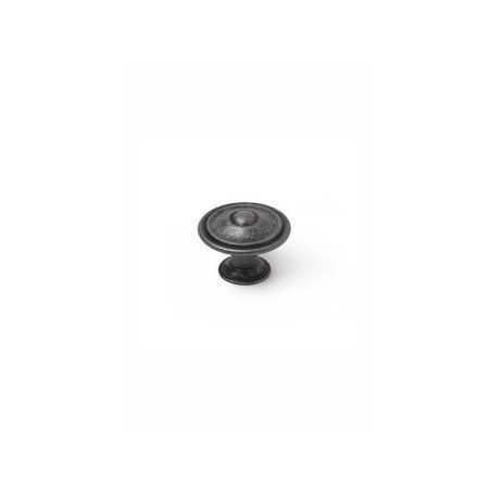 Lot de 4 Boutons De Meuble Rond Zamak Vieilli H.26 X L.35 X P.35 Mm