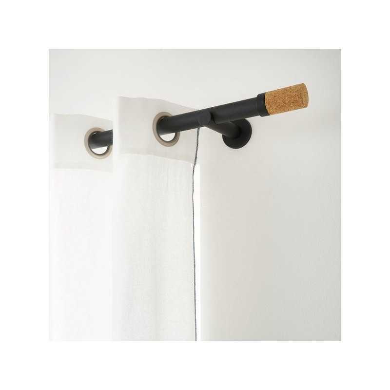 Tringle àrideau àcomposer Charme recup noir mat diam. 28 mm 250 cm INSPIRE