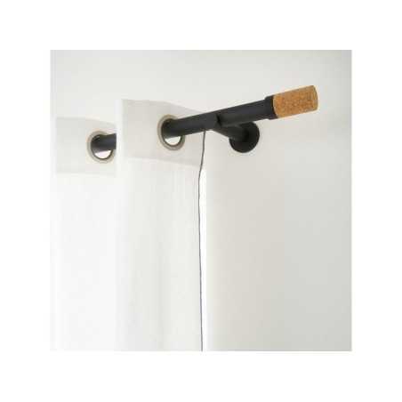 Tringle àrideau àcomposer Charme recup noir mat diam. 28 mm 250 cm INSPIRE