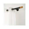 Tringle àrideau àcomposer Charme recup noir mat diam. 28 mm 250 cm INSPIRE