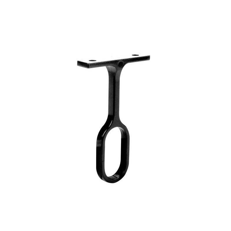 Lot de 1 support de barre de penderie d30 x 15 mm ovale noir 10.59 m