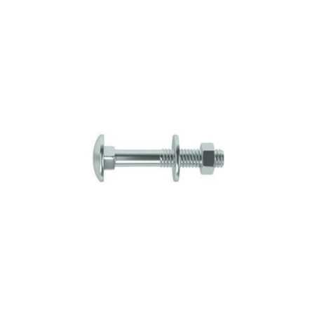 Lot de 4 boulons tête ronde et cou carré acier zingué L.80 X diam.8 mm