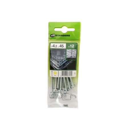 Lot de 12 Vis autoperceuse Acier Tête Fraisée Phillips Standers X L.45 Mm