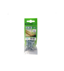Lot de 25 Vis Acier Tête Fraisée Standers Diam.5 Mm X L.20 Mm