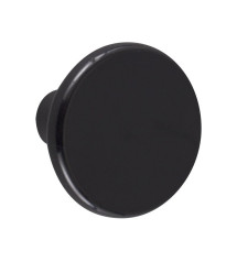 Lot de 6 Boutons De Meuble Rond Noir Plastique H.27 X L.33 X P.33 Mm