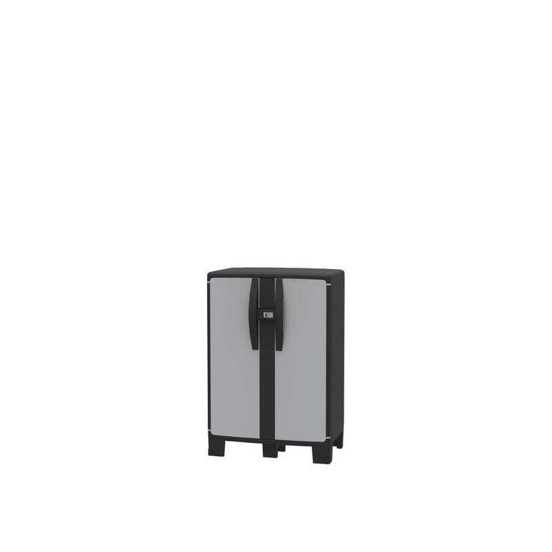 Armoire Basse Résine 1 Étagère Spaceo L.65 X H.93 X P.39 Cm