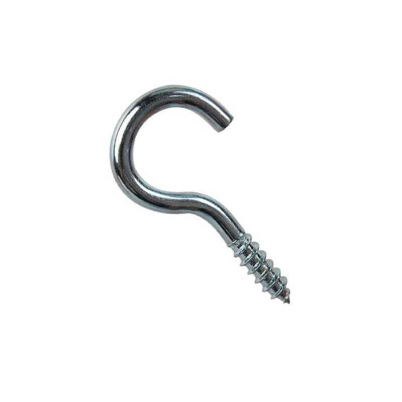 Lot de 20 Crochets à Visser Acier Zingué Diam.2.5 X L.10 Mm Standers