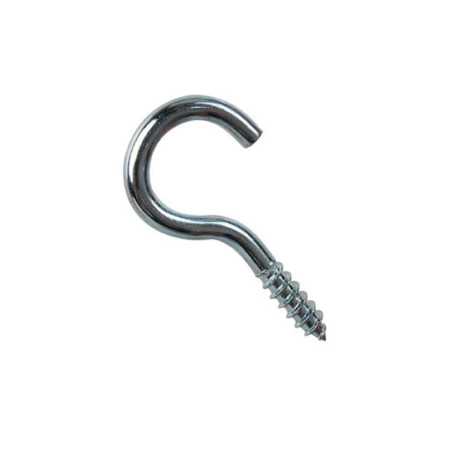Lot de 20 Crochets à Visser Acier Zingué Diam.2.5 X L.10 Mm Standers