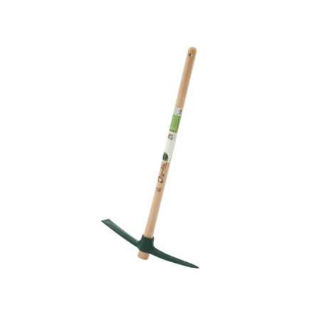 Pioche à bec acier forgé terrassier 2 kg avec une manche en bois 90 cm