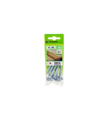 Lot de 8 Vis Acier Tête Ronde Standers Diam.6 Mm X L.50 Mm