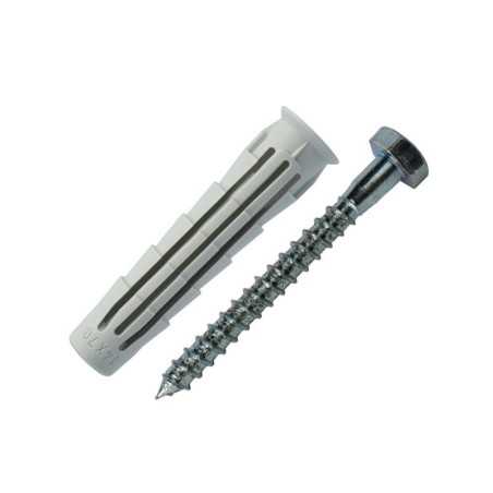 Lot de 2 chevilles et tirefonds Spit Diam.14 Mm X L.70 Mm