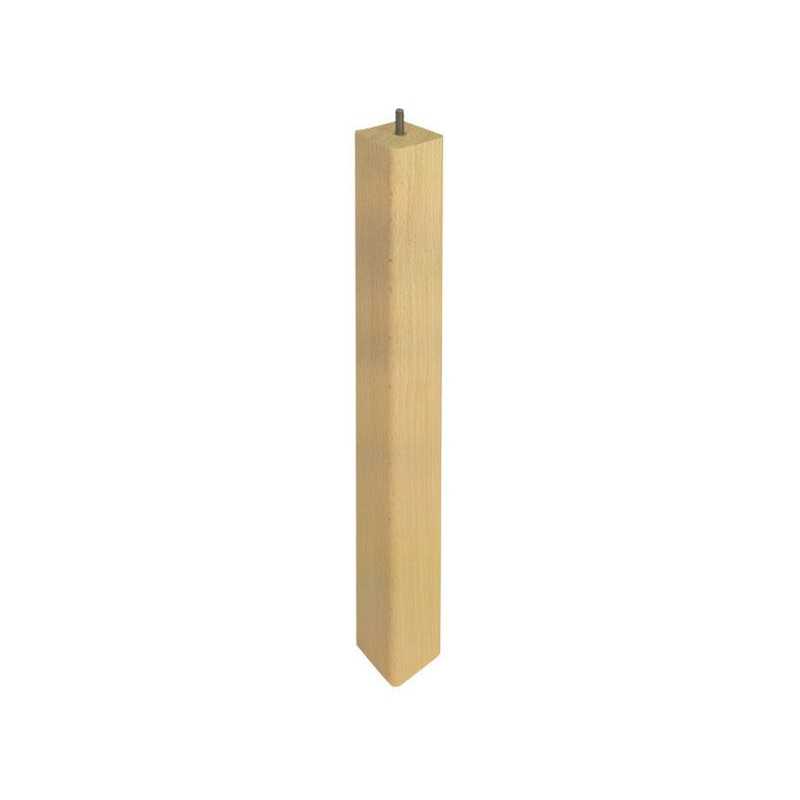 Pied de table Basse Carré Fixe HÃªtre Brut Blanc - Beige - Naturels 36 Cm